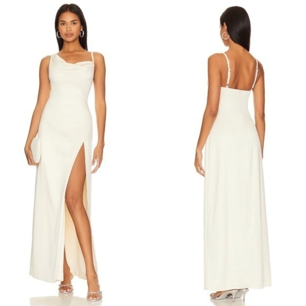 Camila Coelho Reyna Maxi Dress in Pearl White